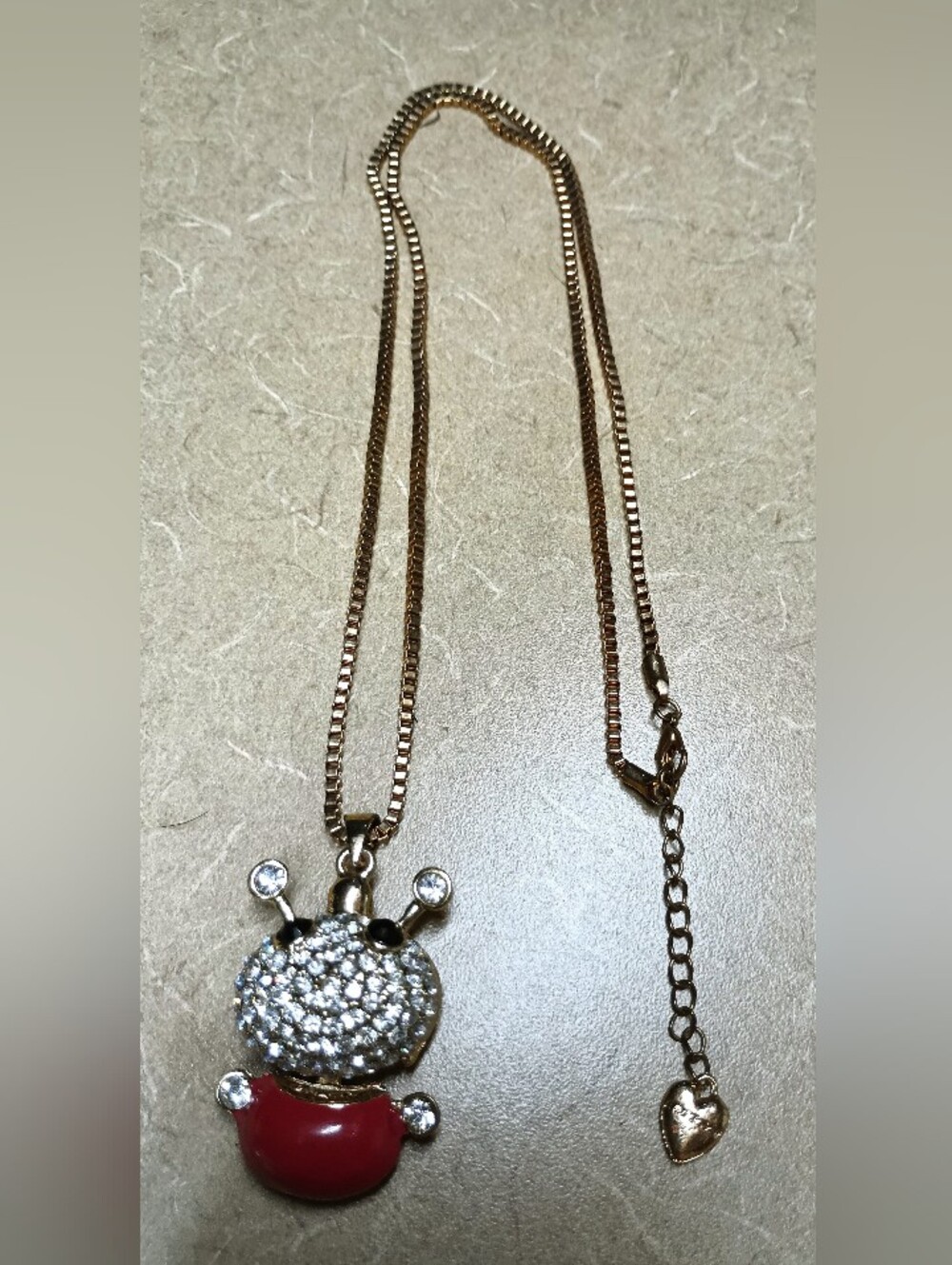 gorgeous Betsy Johnson ladybug necklace